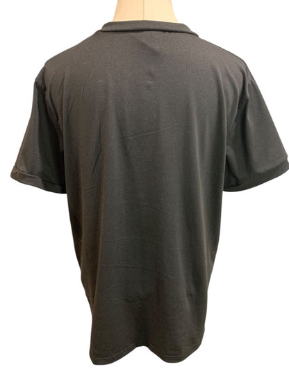 Size 1XL Womens Black Short Sleeve V-Neck Tshirt