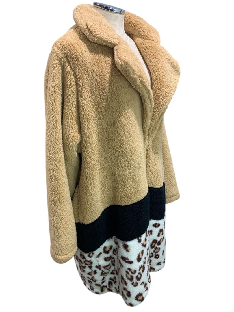 Size 3X K.Jordan Womens Plush Faux Fur Teddy Coat New