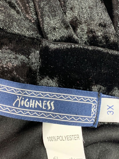 Size 3X Highness Womens Floral Sheer Velour Duster Cardigan Embroidered