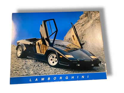 1986 Lamborghini Contauch Poster Black Retro Man Cave 19 x 16"