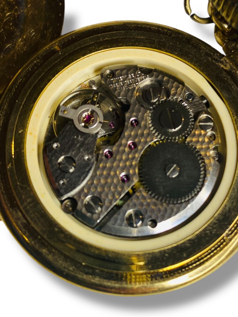 Vintage Majestime Mechanical Pocket Watch 17 Jewel 42mm Incabloc