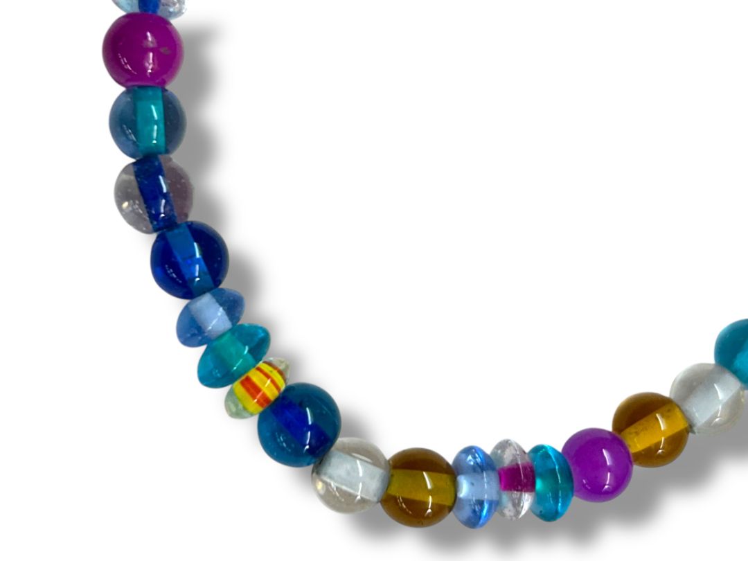 Multicolor Glass Beaded Stretch Bracelet Stretchy