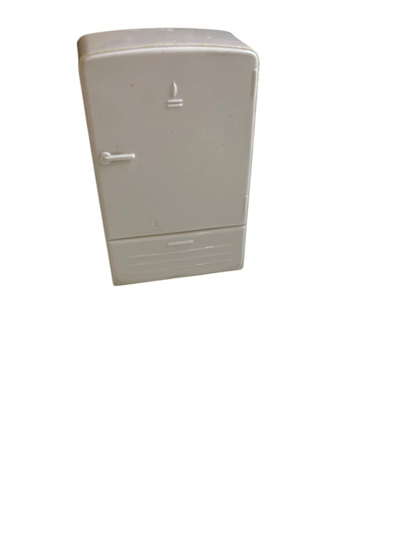 1960s Superior Dollhouse Furniture White Plastic Refrigerator Washing Machine