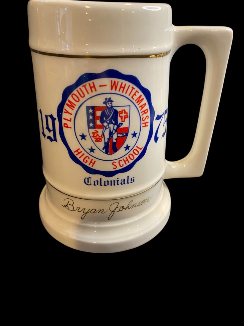 1975 Plymouth Whitemarsh High School Colonials Gift Mug Bryan Johnson