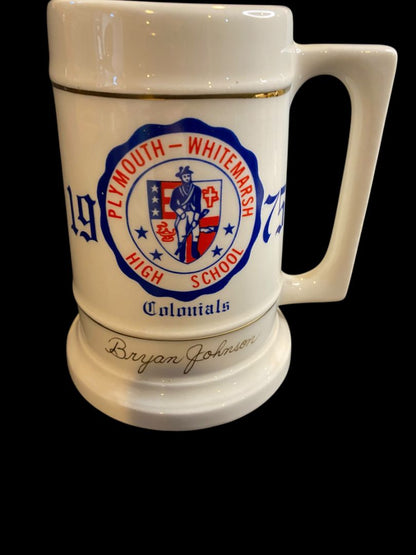 1975 Plymouth Whitemarsh High School Colonials Gift Mug Bryan Johnson