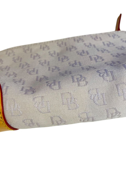 Vintage Dooney & Bourke Small Pouch Canvas Leather Light Lavender 6.5" x 4"
