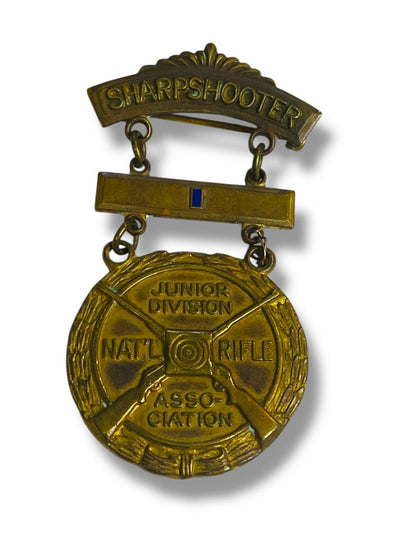 Vintage NRA Sharpshooter Junior Division Badge Pin Medal 2.25" Blackinton