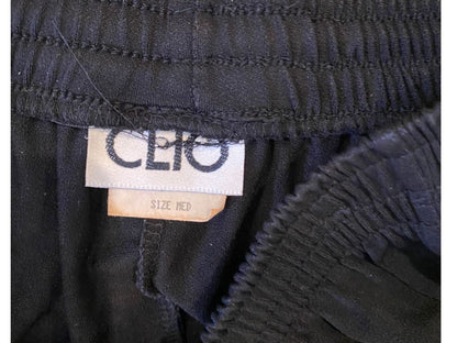 Size Medium Clio Womens Vintage Black Travel Knit Pull On Pants