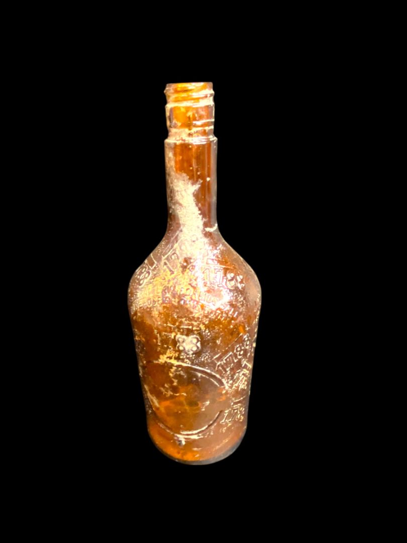 1955 Armstrong Amber Glass Bottle Carstairs 1788 Whiskey Empty D126