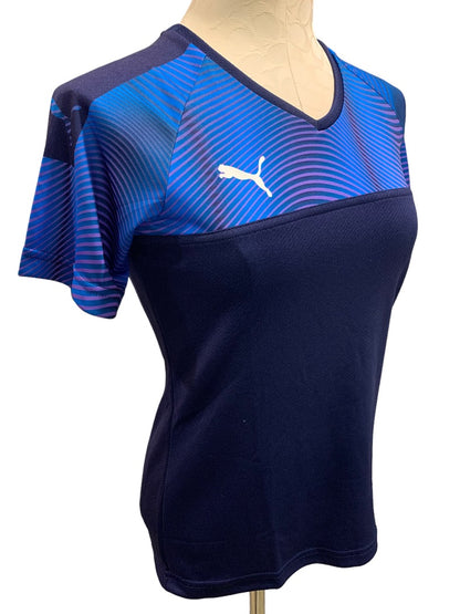 XS Puma Women's V-Neck Cup Jersey New Peacock Blue 704057