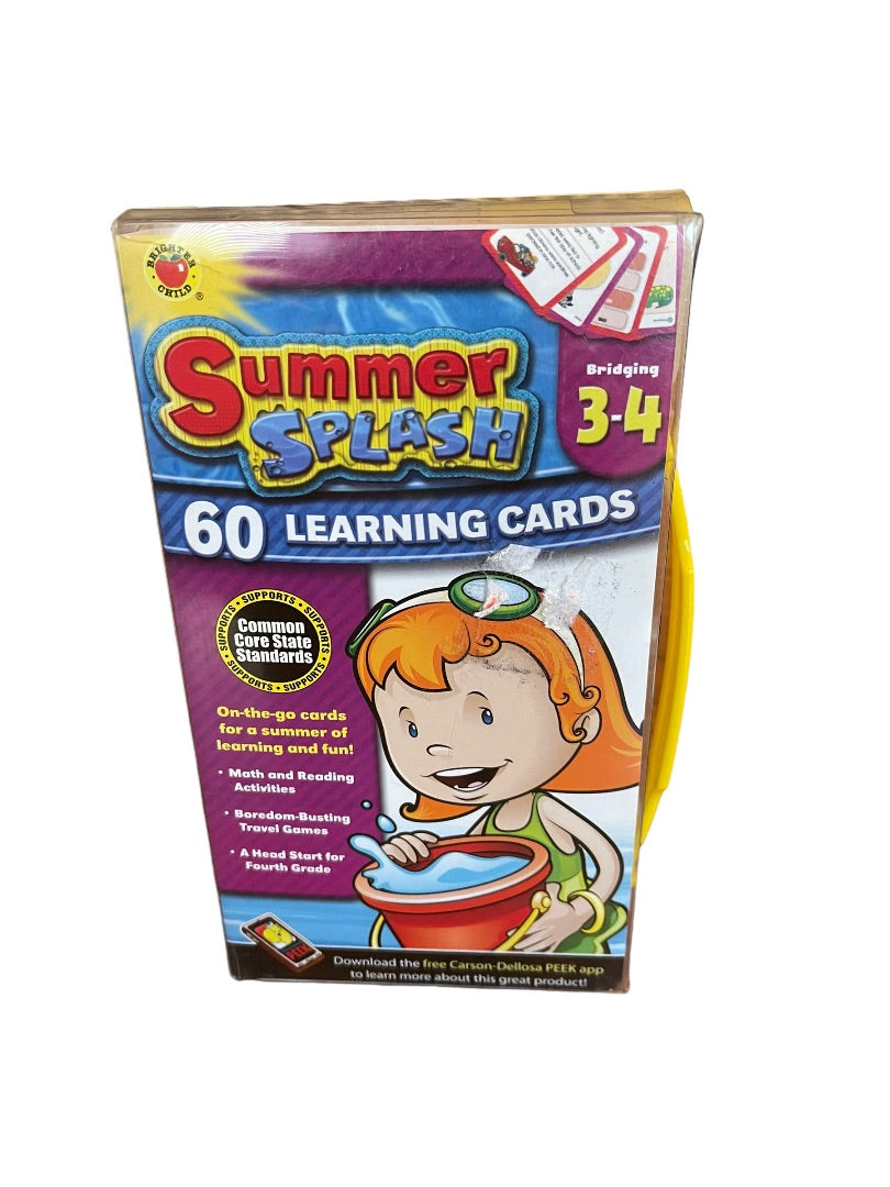 Carson-Dellosa Summer Splash 60 Learning Cards Bridging 3-4