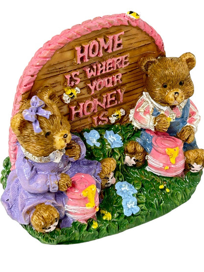 Hermitage Pottery "Home is Where Your Honey Is" Teddy Bear Figurine 1997 KA1105