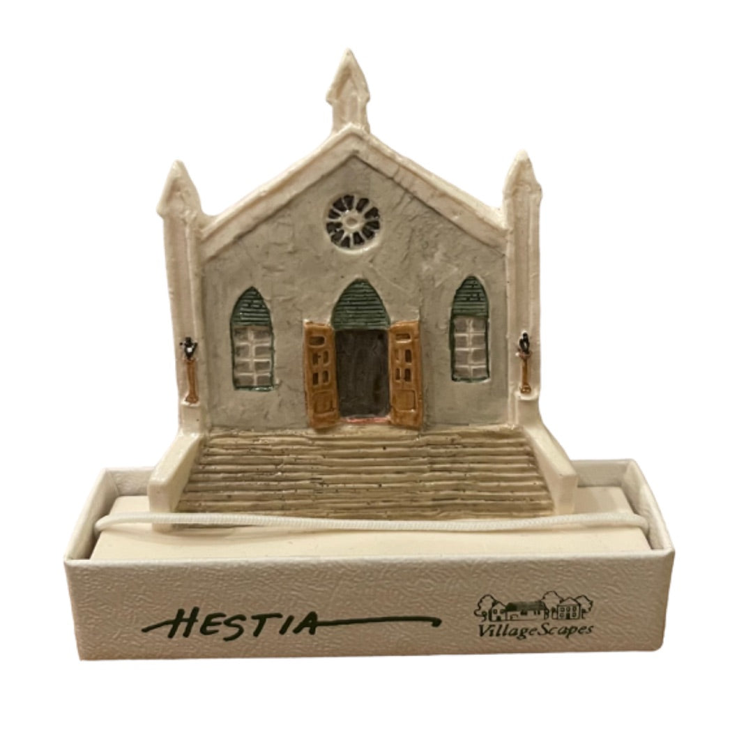 Village Scape by Hestia St. Peter's Church 1998 St. George Bermuda 3" Miniature