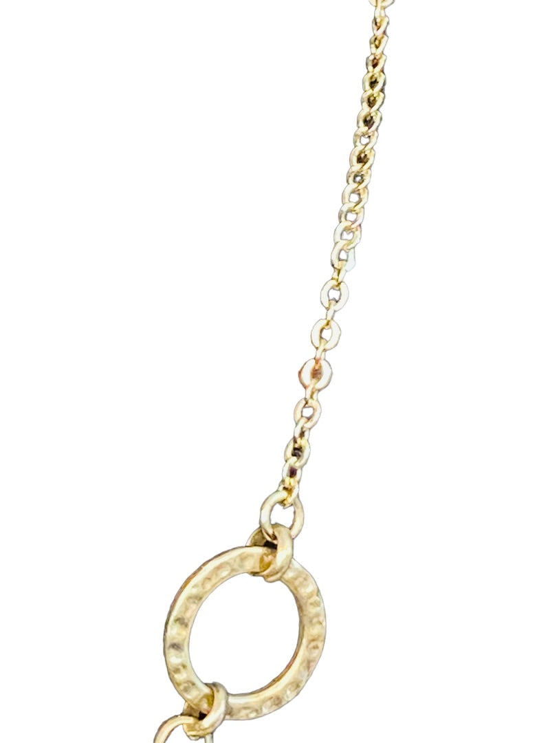 Goldtone Necklace Circles 18.5" Lobster Clasp