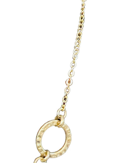 Goldtone Necklace Circles 18.5" Lobster Clasp