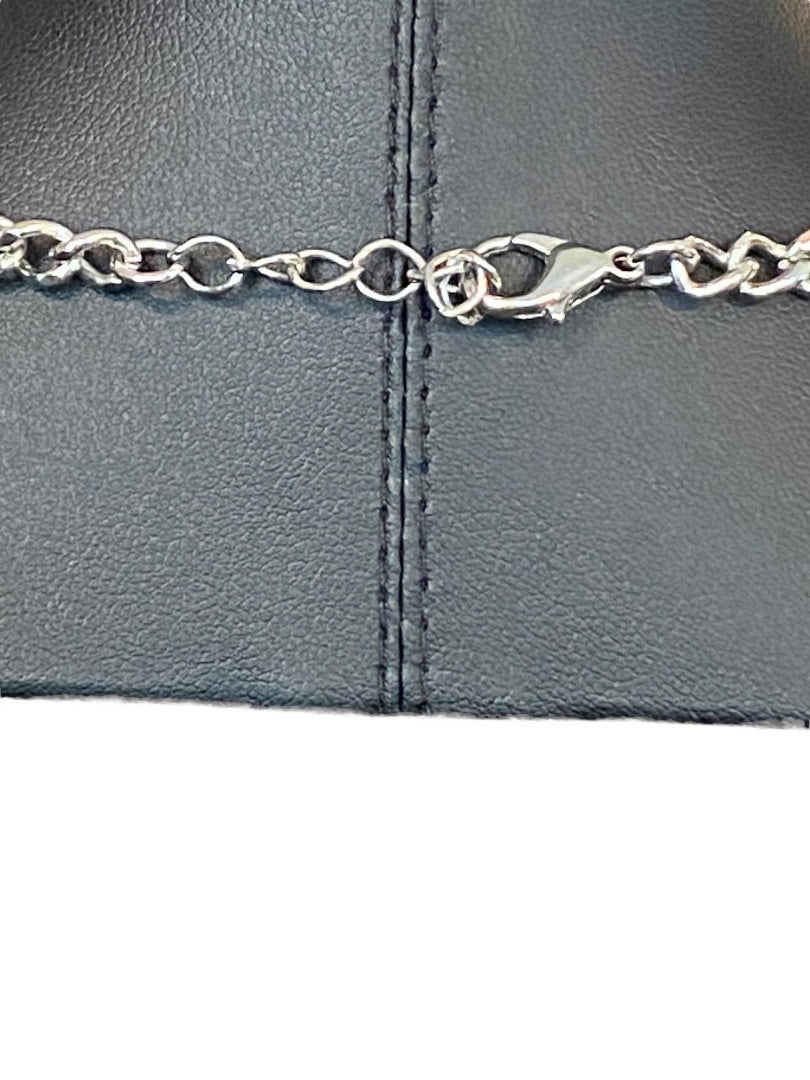 Silvertone Green Yellow 18-19" Statement Necklace Beaded Green Yellow