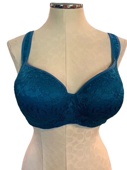 40DD Avenue Body Teal Lace Underwire Bra Padded Adjustable Strap
