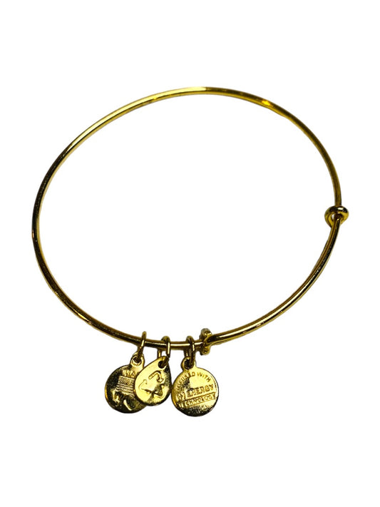 Alex and Ani Goldtone Adjustable Bangle Charm Bracelet