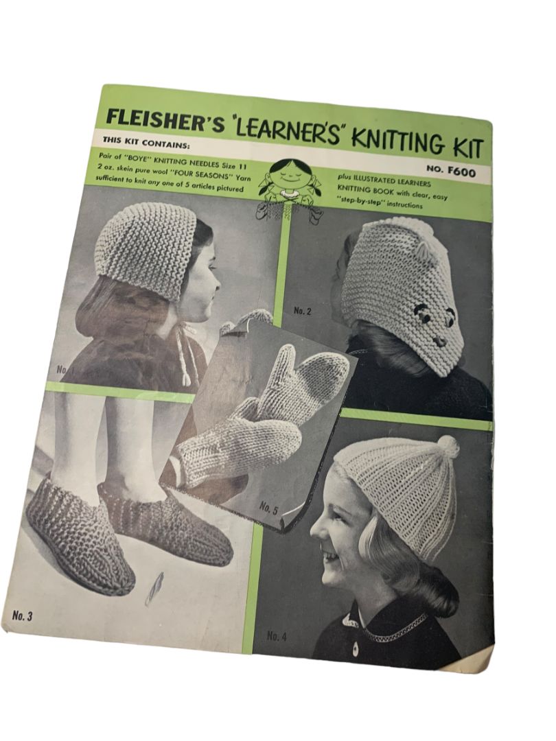 Vintage Paperback The "Fun" Way to Learn Knitting Kit No. F600 Fleisher's