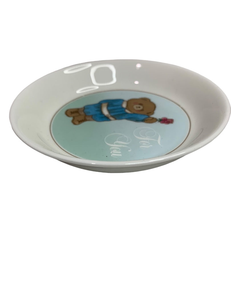 Mikasa Bone China For You Trinket Dish Sandy Lehman Teddy Bear