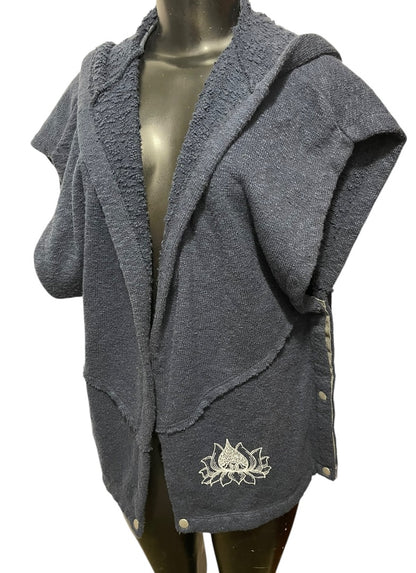 XS Small Move Alternative Womens Hooded Oversize Cardigan Sweatshirt