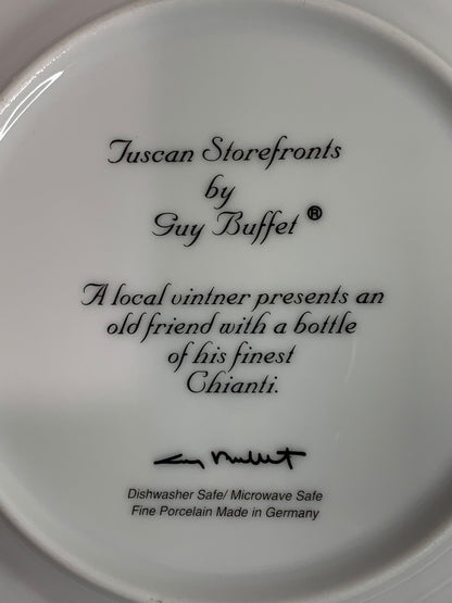 Guy Buffet Tuscan Storefronts Salad Plate Vinter Chianti 8 Inch