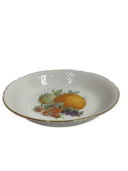 Vintage Schumann Arzberg 8" Bowl Orchard Orange Gold Trim