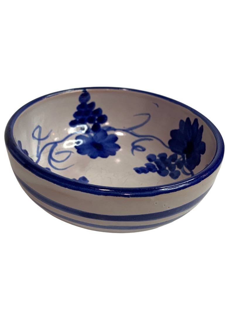 Vietri Italy Solimene Campagna Uve Small Fruit Bowl Blue