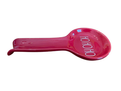 Rae Dunn Artisan Collection Magenta Spoon Rest Ceramic Red