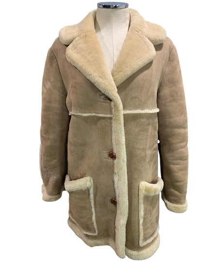 Size 14 Sawyer Of Napa Womens Heavy Shearling Sheepskin Coat Jacket