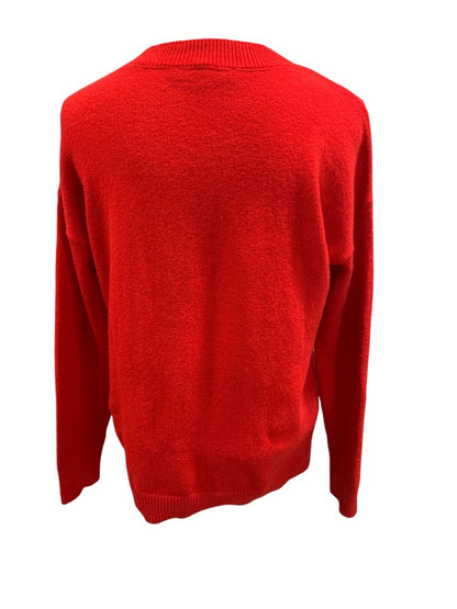 Small LOFT Womens Red Soft Oversize Pullover Sweater