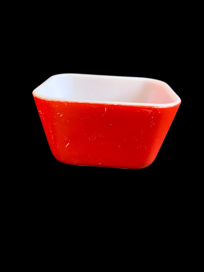 Vintage Pyrex 501 Refrigerator Dish Red No Lid USA 1950s