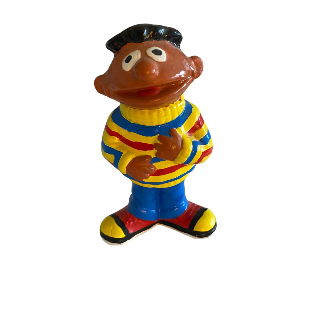 1980s Hand Painted Sesame Street Ernie Ceramic 5 Inch Figurine