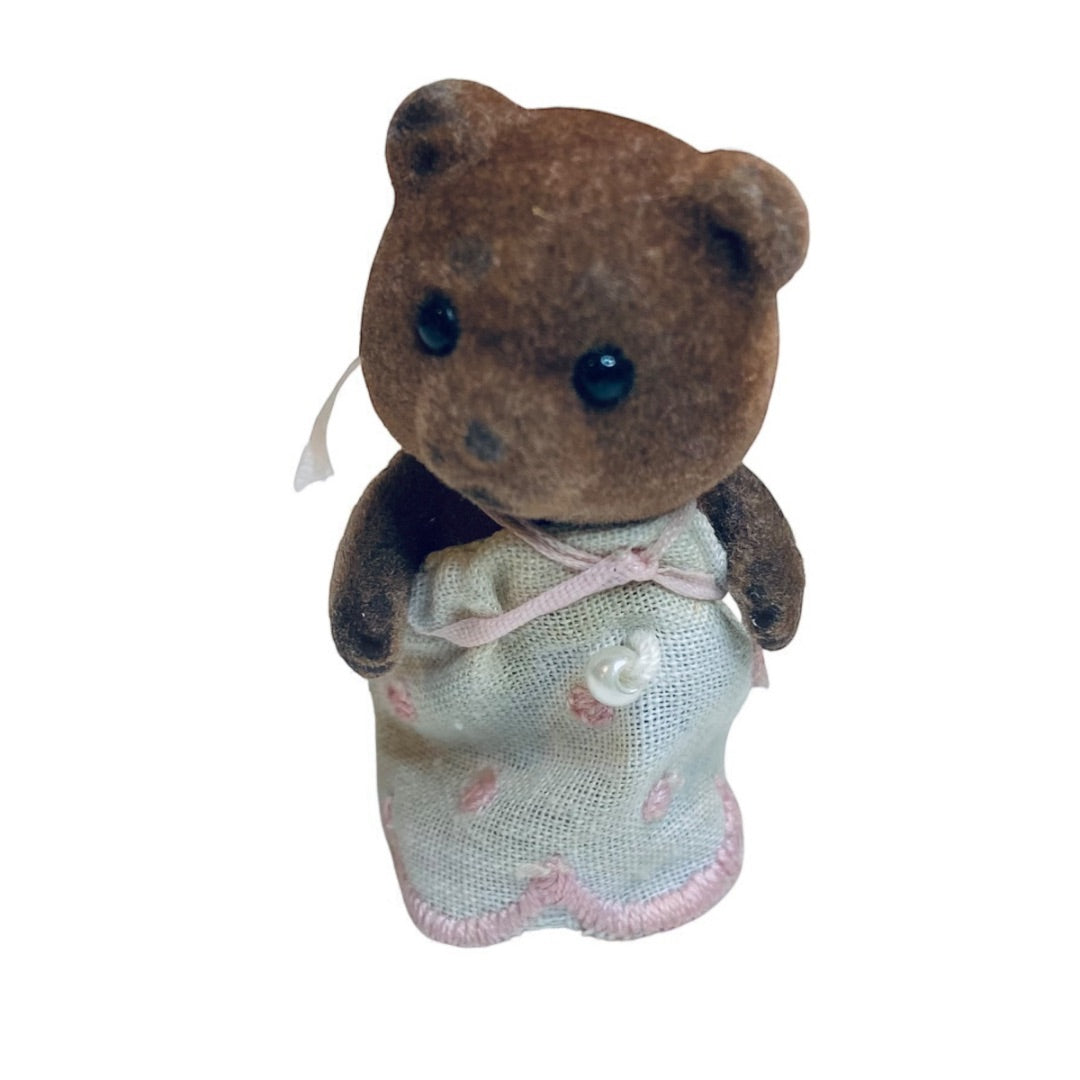 1980s Sylvania Calico Critters Timbertop Bear Baby Girl