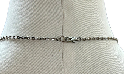 Pendant Necklace 18 Inch Silvertone "I Follow My Own Dress Code"