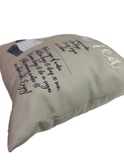 Southern Sweet Tea Throw Pillow Indoor Outdoor 18 Inch Square