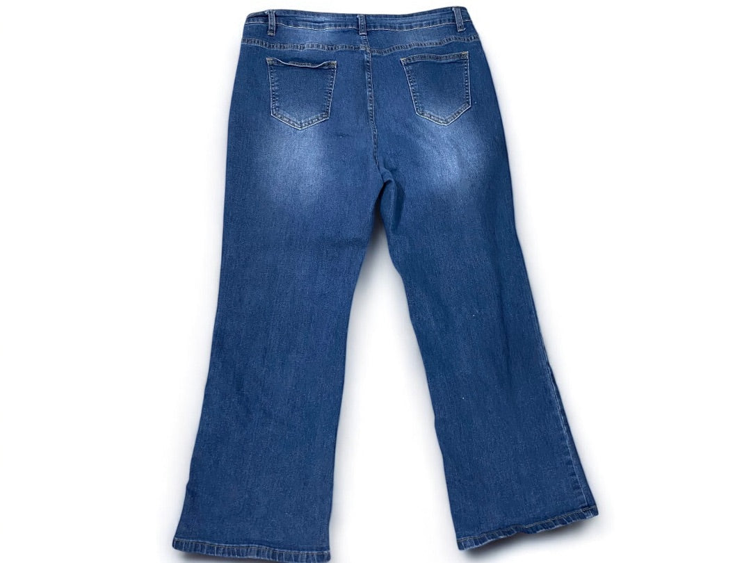XXL Nova Blue Womens Straight Leg Jeans Stretch 28 Inch