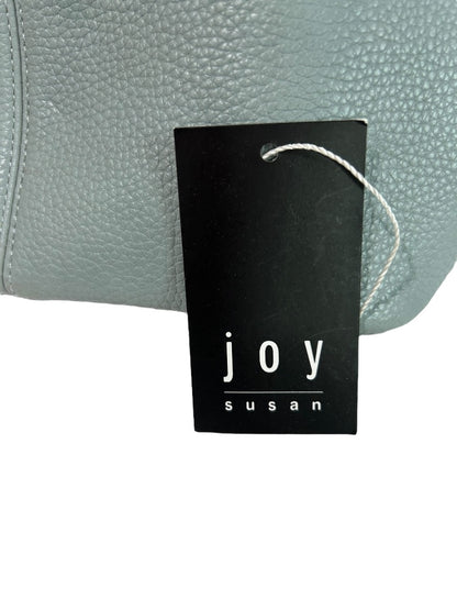 Joy Susan Pebbled Blue Vegan Leather Classic Hobo Handbag Removable Strap