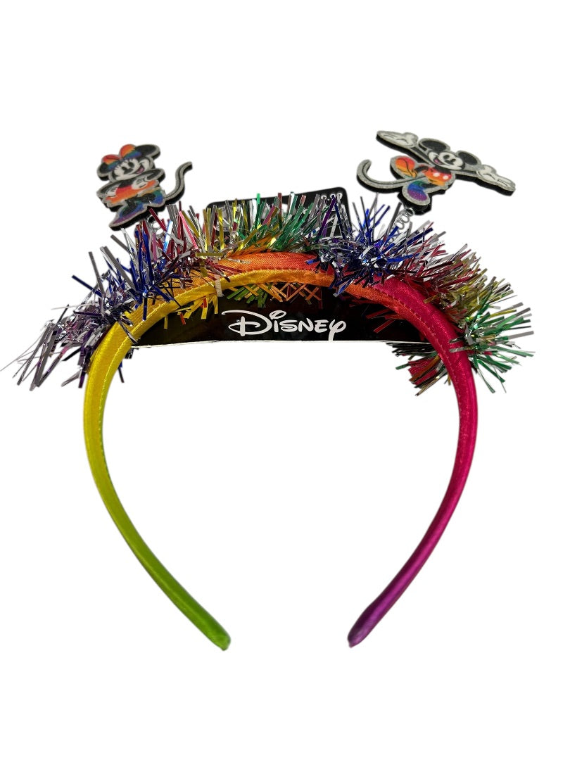 Disney Mickey and Minnie Mouse Bopper Rainbow Headband Pride New