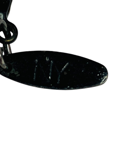 NY Double Strand Black Clear Beaded Necklace 36-40 Inch Lobster Clasp