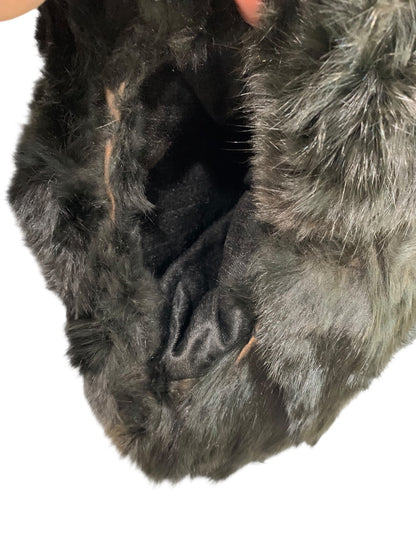 1960s Fur Muff Warm Winter Vintage Hand Warmer 12 Inch