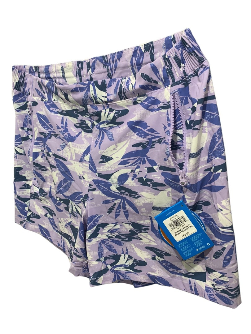 1X Columbia Womens New Tidal II Short Purple Tropical UPF 50