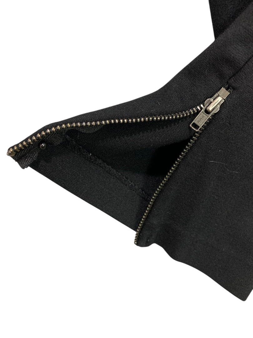 2X Talbots Woman Black Ponte Knit Pants Zipper Ankle Leggings