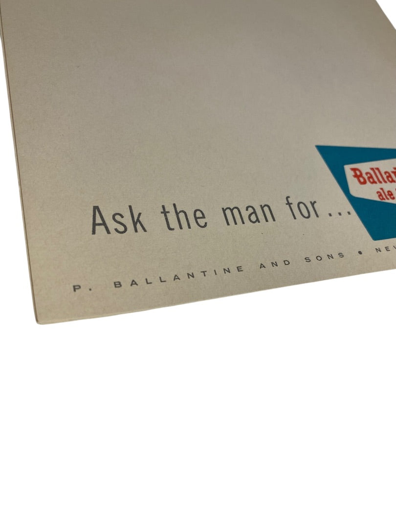 Vintage Ballantine Beer Menu Sheet 10 Papers 10.75 x 7 Inch Inserts