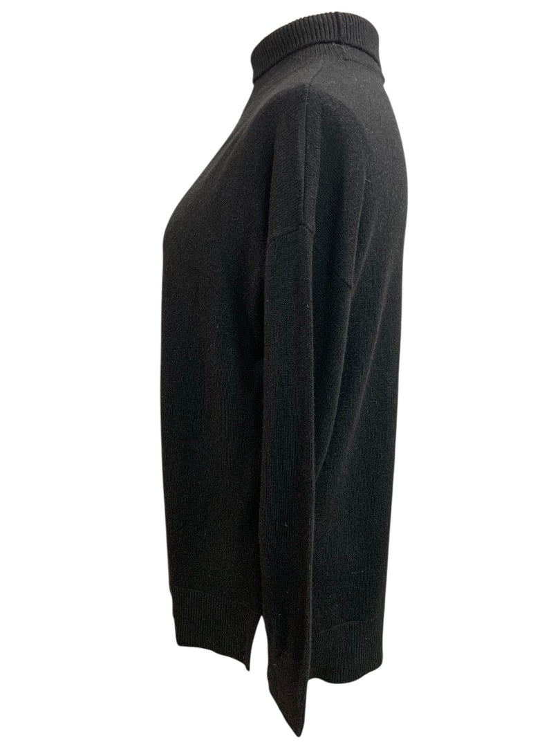 XS Loft Woments Black Turtleneck Sweater Tunic Length