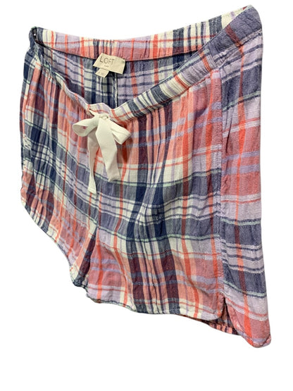 Small Loft Sleep Womens Plaid Pull On Shorts Summer Lightweight