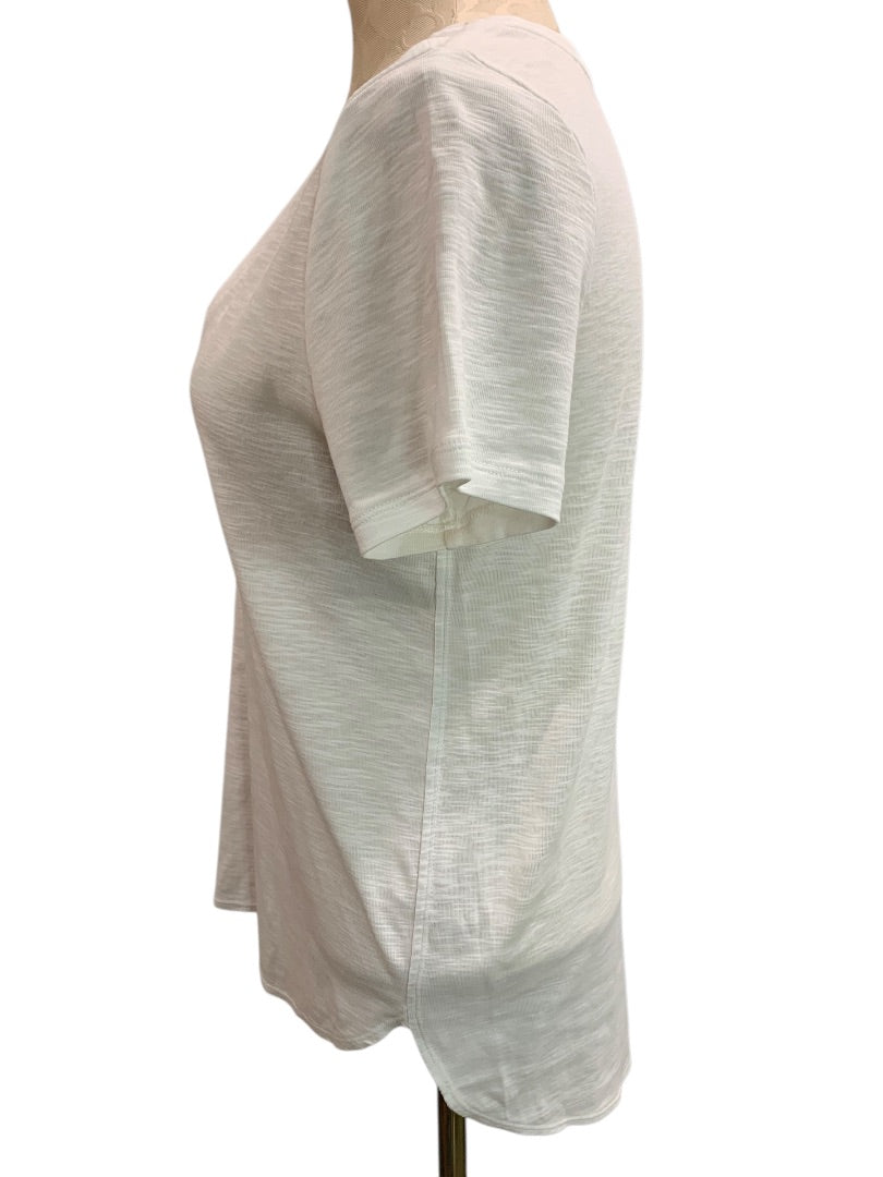 Medium Tommy Bahama Womens White Tshirt Tunic Hi Lo Hem