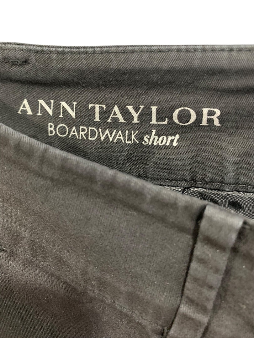 Size 8 Ann Taylor Womens Boardwalk Shorts Black Chino Style