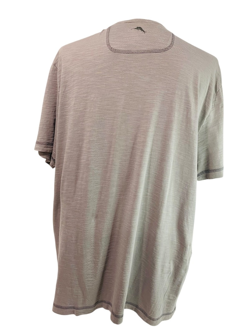 XL Tommy Bahama Mens Brown Pima Cotton Tshirt V-Necck