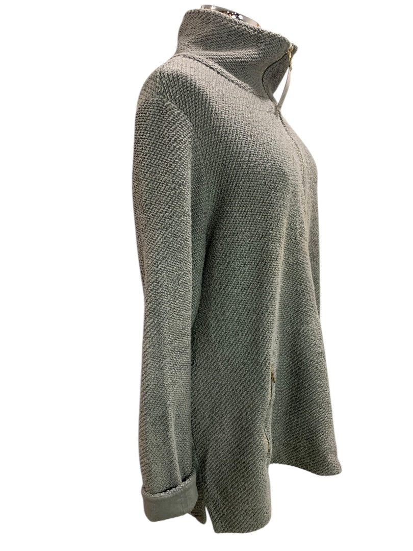 XL Soft Surroundings Womens Westport 1/4 Zip Pullover Sweater Gray